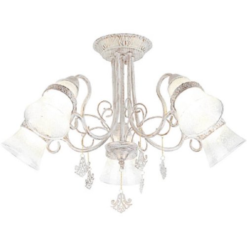 Люстра потолочная пятирожковая Rivoli Классика Zeffiro S5 WG Е14 Белое золото фото Люстра потолочная пятирожковая Rivoli Классика Zeffiro S5 WG Е14 Белое золото картинка